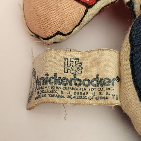 Vintage Knickerbocker Bean Bag Raggedy Andy 7.5" Cloth Doll - Picture 5 of 5